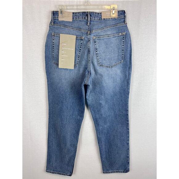 NWT Everlane Jeans Curvy Cheeky Straight Denim Organic Cotton Sustainable Fall - Picture 2 of 7